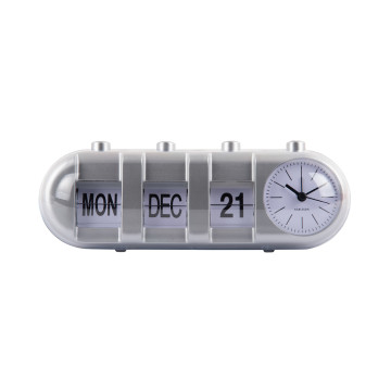 Budík Retro Tube Calendar Flip Karlsson KA6045SI, 10cm